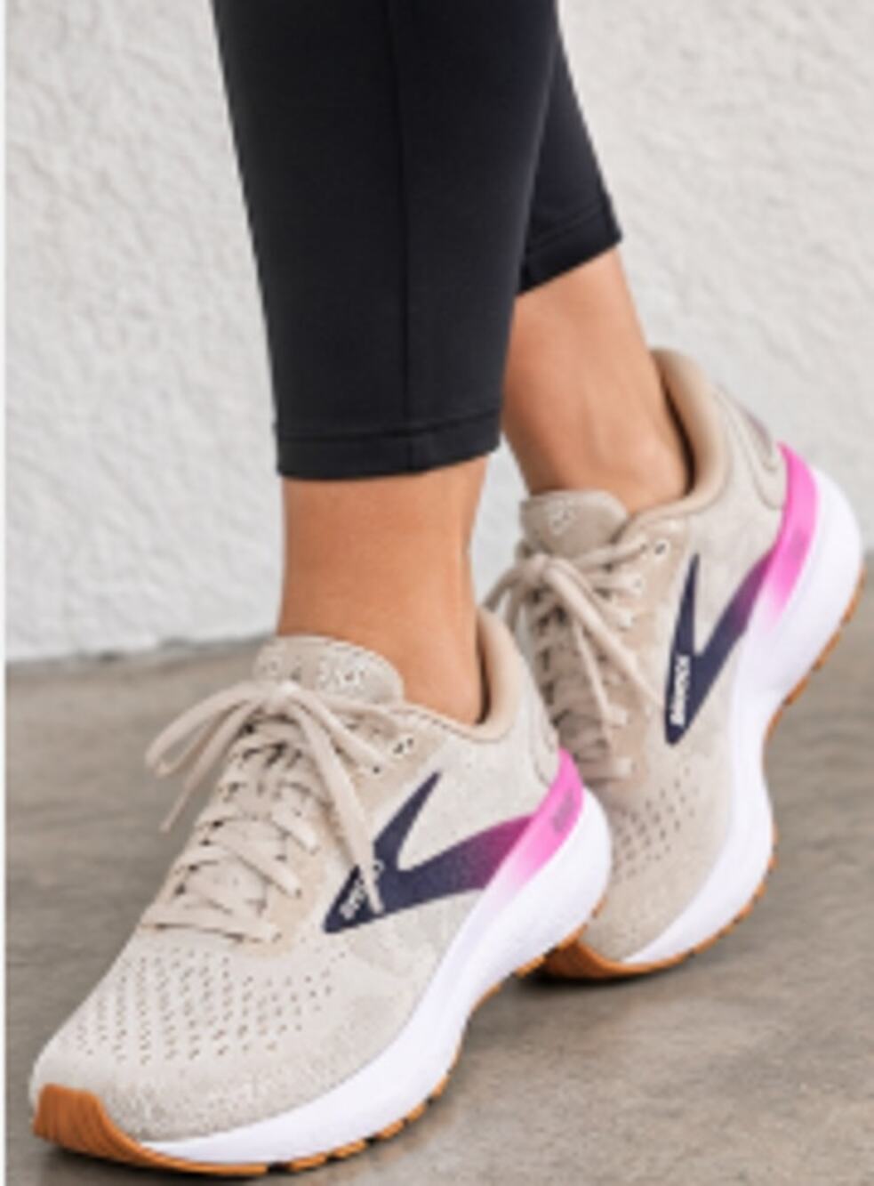 Brooks Ghost Women’s Running Shoes Size 9 White Pink Purple Athletic Sneakers